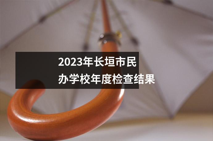 2023年长垣市民办学校年度检查结果
