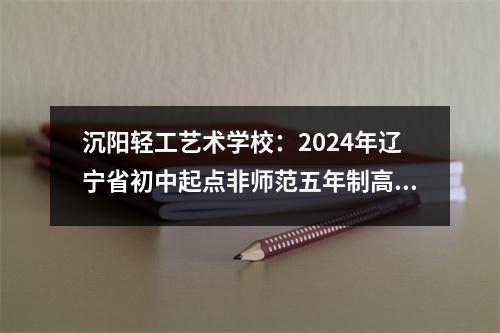 沉阳轻工艺术学校:2024年辽宁省初中起点非师范五年制高职学校补考网上志愿指导书