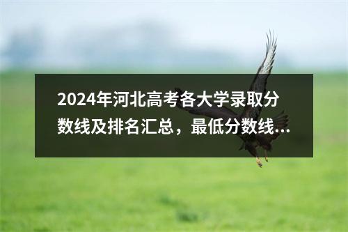 2024年河北高考各大学录取分数线及排名汇总,最低分数线公布