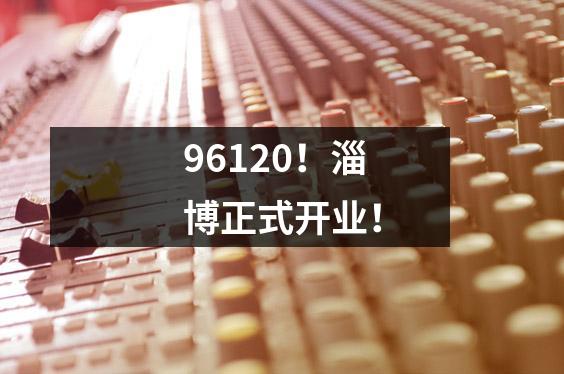96120!淄博正式开业!