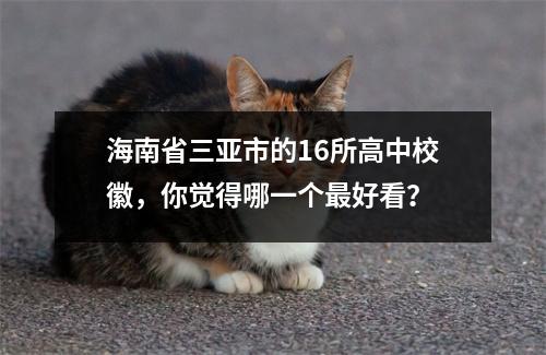 海南省三亚市的16所高中校徽,你觉得哪一个最好看?