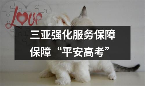 三亚强化服务保障保障“平安高考”
