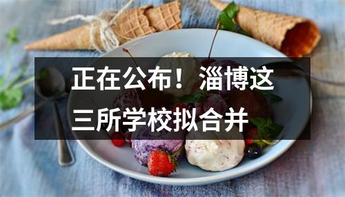正在公布!淄博这三所学校拟合并