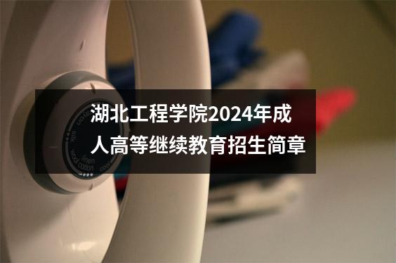 湖北工程学院2024年成人高等继续教育招生简章