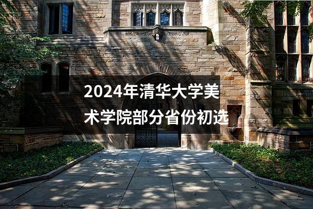 2024年清华大学美术学院部分省份初选