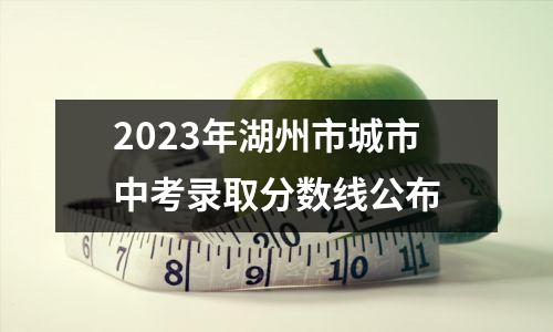 2023年湖州市城市中考录取分数线公布