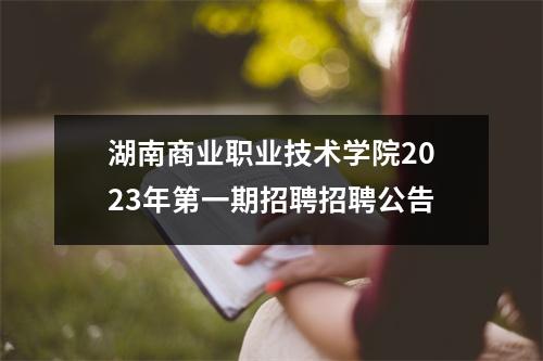 湖南商业职业技术学院2023年第一期招聘招聘公告