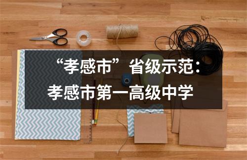 “孝感市”省级示范:孝感市第一高级中学