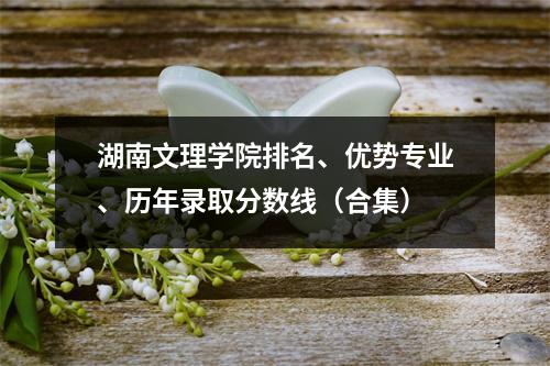 湖南文理学院排名、优势专业、历年录取分数线(合集)