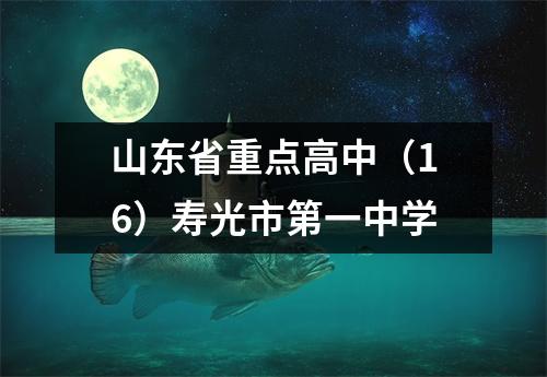 山东省重点高中(16)寿光市第一中学