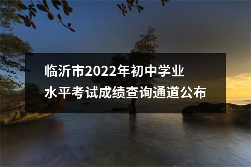 临沂市2022年初中学业水平考试成绩查询通道公布