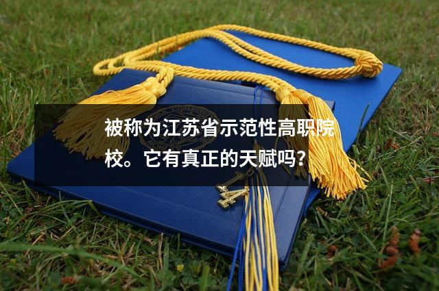 被称为江苏省示范性高职院校。它有真正的天赋吗?