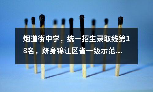 烟道街中学,统一招生录取线第18名,跻身锦江区省一级示范学校!