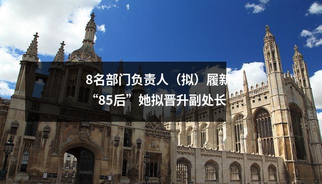 8名部门负责人(拟)履新,“85后”她拟晋升副处长
