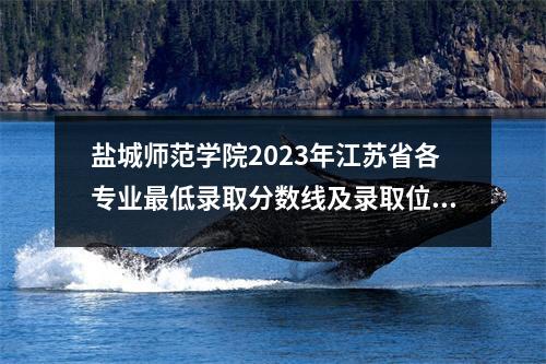 盐城师范学院2023年江苏省各专业最低录取分数线及录取位置