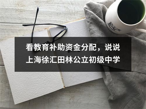 看教育补助资金分配,说说上海徐汇田林公立初级中学