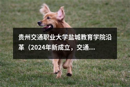 贵州交通职业大学盐城教育学院沿革(2024年新成立,交通职业学院\职业技术学院)