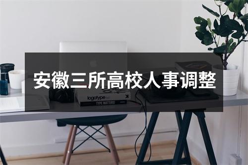安徽三所高校人事调整