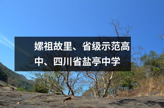 嫘祖故里、省级示范高中、四川省盐亭中学