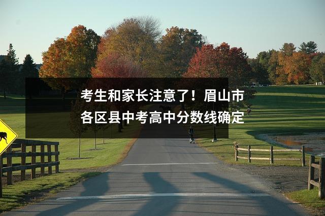 考生和家长注意了!眉山市各区县中考高中分数线确定
