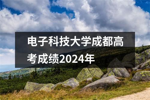 电子科技大学成都高考成绩2024年