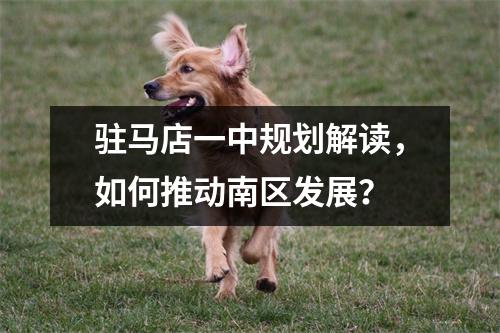 驻马店一中规划解读,如何推动南区发展?
