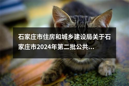 石家庄市住房和城乡建设局关于石家庄市2024年第二批公共租赁住房分配的通知