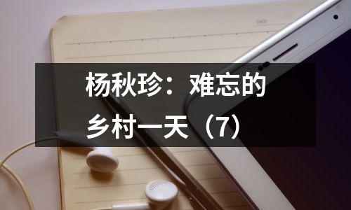杨秋珍:难忘的乡村一天(7)