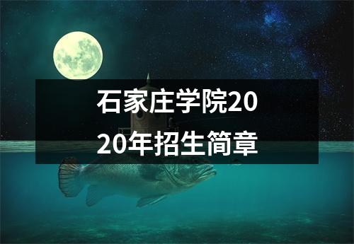 石家庄学院2020年招生简章