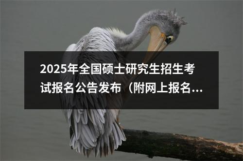 2025年全国硕士研究生招生考试报名公告发布(附网上报名流程及注意事项)
