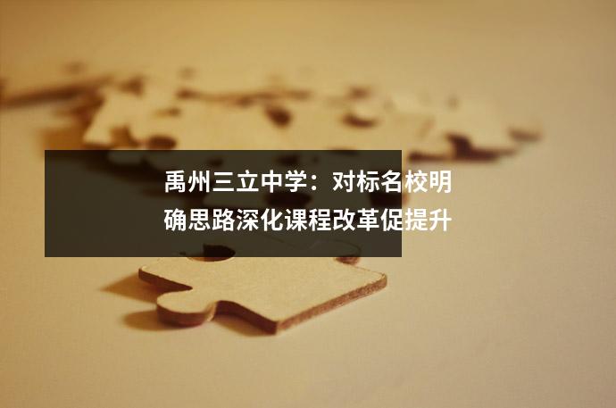 禹州三立中学:对标名校明确思路深化课程改革促提升
