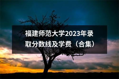 福建师范大学2023年录取分数线及学费(合集)