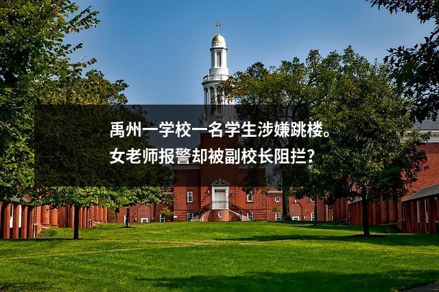 禹州一学校一名学生涉嫌跳楼。女老师报警却被副校长阻拦?