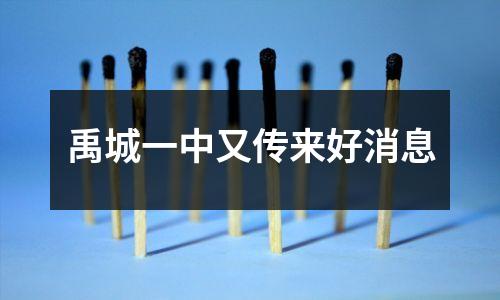 禹城一中又传来好消息