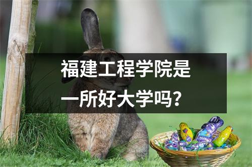 福建工程学院是一所好大学吗?