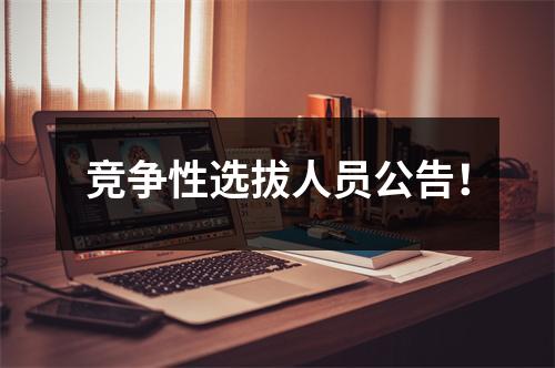 竞争性选拔人员公告!