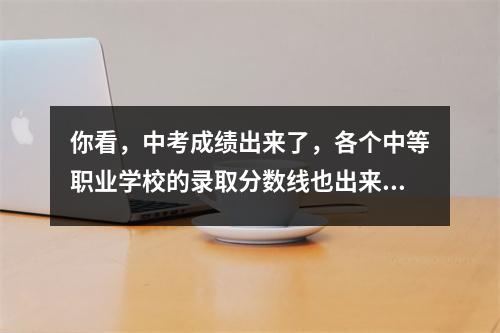 你看,中考成绩出来了,各个中等职业学校的录取分数线也出来了。