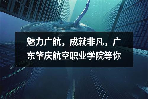 魅力广航,成就非凡,广东肇庆航空职业学院等你