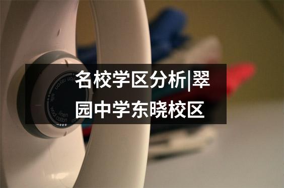 名校学区分析|翠园中学东晓校区