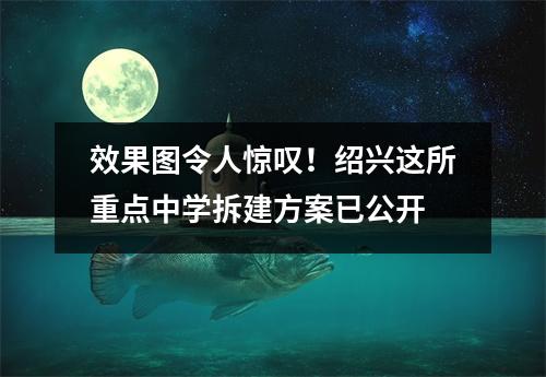 效果图令人惊叹!绍兴这所重点中学拆建方案已公开