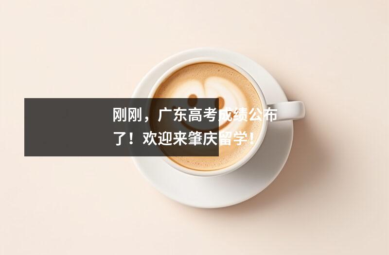 刚刚,广东高考成绩公布了!欢迎来肇庆留学!