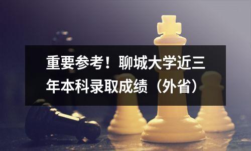 重要参考!聊城大学近三年本科录取成绩(外省)