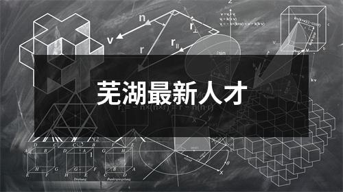 芜湖最新人才