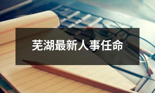 芜湖最新人事任命