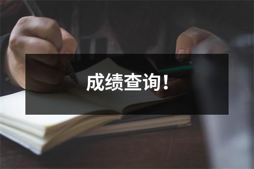 成绩查询!