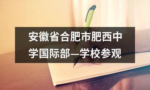 安徽省合肥市肥西中学国际部—学校参观