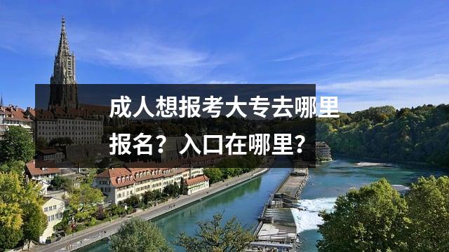 成人想报考大专去哪里报名?入口在哪里?