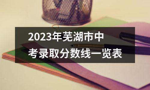 2023年芜湖市中考录取分数线一览表