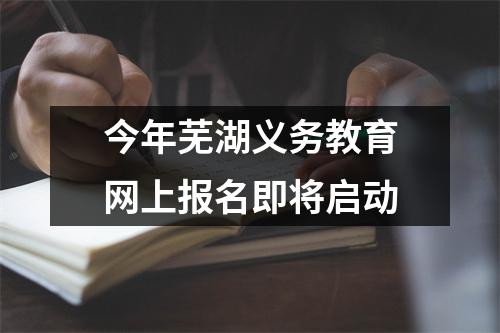今年芜湖义务教育网上报名即将启动