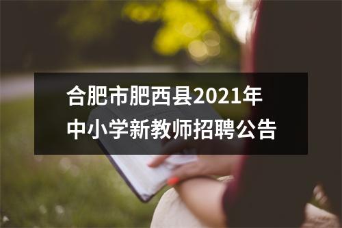 合肥市肥西县2021年中小学新教师招聘公告